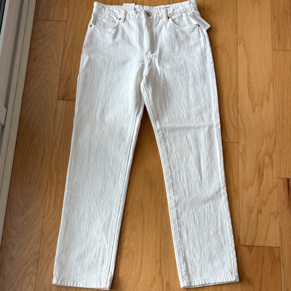 Blank NYC $108 the Lexington white pants slim straight jeans cotton 28 BlankNYC
